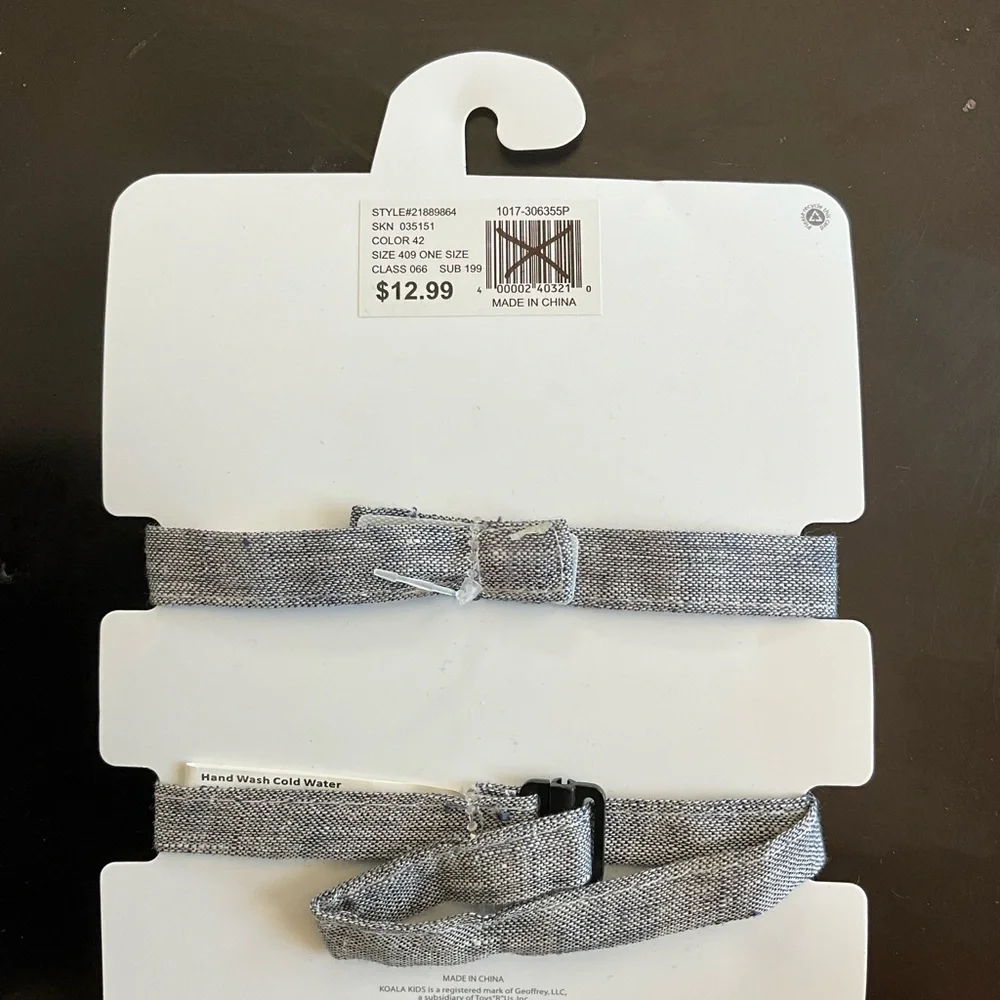 Koala Kids Grey Daddy and Me Bow Tie Set - 2pc